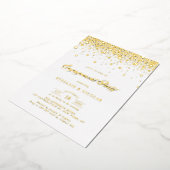 Elegant Folie gecomprimeerde Confetti Engagement P Folie Uitnodiging (Gedraaid)