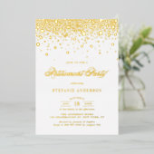 Elegant Folie geperste Confetti Uitnodiging (Staand Voorkant)