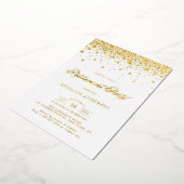 Elegant Folie geperste Confetti Uitnodiging (Gedraaid)