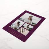 Elegant Folie Multi Photo Verloving Annountion Folie Uitnodiging (Gedraaid)