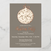 Elegant Folie Ornament Chrismas Party Uitnodiging (Voorkant)