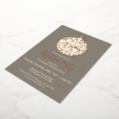 Elegant Folie Ornament Chrismas Party Uitnodiging (Gedraaid)