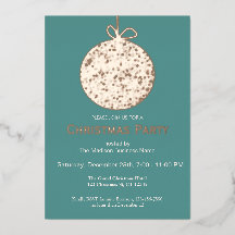 Elegant Folie Ornament Chrismas Party Uitnodiging