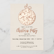 Elegant Folie Ornament Chrismas Party Uitnodiging