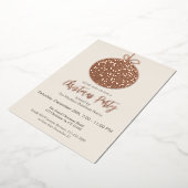 Elegant Folie Ornament Chrismas Party Uitnodiging (Gedraaid)