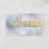 Elegant Folie penseel Lijn Opal Visitekaartje (Achterkant)
