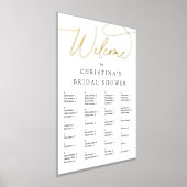 Elegant Folie Script Alfabetical Seating Chart Afdrukken (Laagn)