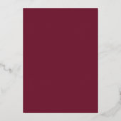 Elegant Folie Script Maroon Afstuderen Aankondigin Uitnodiging (Achterkant)