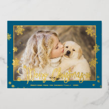 Elegant Folie Script Merry-kerstfoto