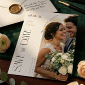 Elegant Folie Script Trouw Save The Date Feestdagen Briefkaart
