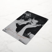 Elegant Folie Script Verloving Foto aankondiging (Gedraaid)