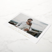 Elegant Folie Single Photo Verloving Aankondiging (Gedraaid)