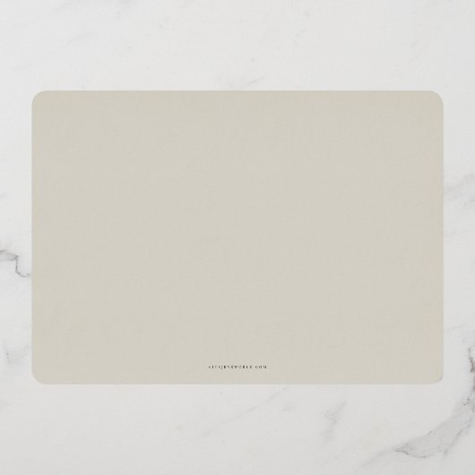 Elegant Folie Single Photo Verloving Aankondiging (Achterkant)