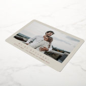 Elegant Folie Single Photo Verloving Aankondiging (Gedraaid)