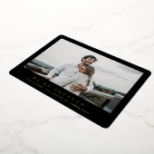 Elegant Folie Single Photo Verloving Aankondiging (Gedraaid)