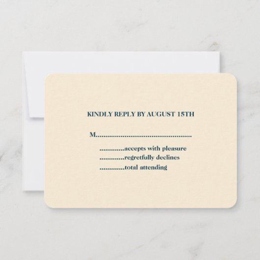 Elegant Folk Art Design RSVP-kaarten RSVP Kaartje (Achterkant)