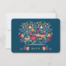 Elegant Folk Art Design RSVP-kaarten RSVP Kaartje