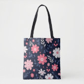 Elegant Folk Art Flower Tote Bag (Voorkant)