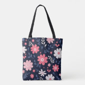 Elegant Folk Art Flower Tote Bag (Achterkant)