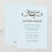 Elegant Font Baptisme Invitation Kaart (Voorkant / Achterkant)