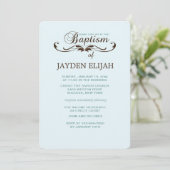 Elegant Font Baptisme Invitation Kaart (Staand voorkant)