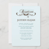Elegant Font Baptisme Invitation Kaart (Voorkant)