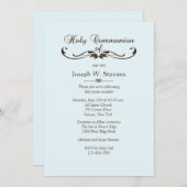 Elegant Font First Heilige Communauteit Uitnodigin Kaart (Voorkant / Achterkant)