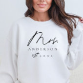 Elegant Font Mrs Pas getrouwd Custom Sweatshirt