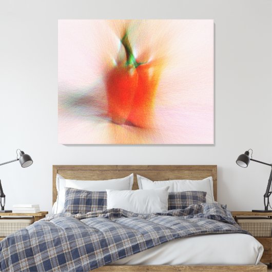 Elegant Food Red Peppers Kleurrijke Abstracte kuns Canvas Afdruk (Insitu (Slaapkamer))