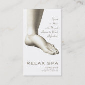 Elegant Foot - Kaart voor SPA, pedicure, reflexolo Visitekaartje (Achterkant)
