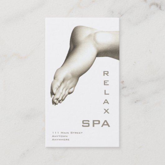 Elegant Foot - Kaart voor SPA, pedicure, reflexolo Visitekaartje (Voorkant)
