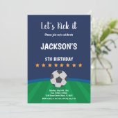 Elegant Football Party Design Kaart (Staand voorkant)