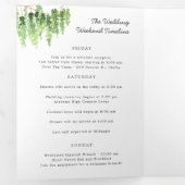 Elegant Forest Bossen Wedding | Tri-Fold Drieluik Programma (Binnenzijde eerst)