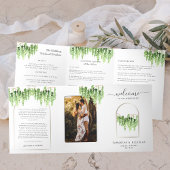 Elegant Forest Bossen Wedding | Tri-Fold Drieluik Programma