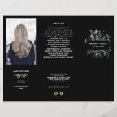 Elegant Forest Foliage Business — drievoudig broch (Voorkant)