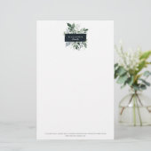 Elegant Forest Foliage Lijst Business Briefpapier (Staand voorkant)