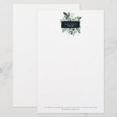 Elegant Forest Foliage Lijst Business Briefpapier (Voorkant / Achterkant)