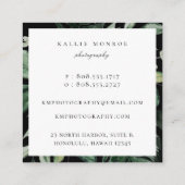 Elegant Forest Foliage Lijst Square Visitekaartje (Achterkant)