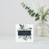 Elegant Forest Foliage Lijst Vierkante Visitekaartje (Staand voorkant)