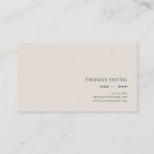 Elegant Forest Gold Frame Pine Birch Floral Visitekaartje (Achterkant)