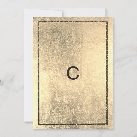 Elegant forest green gold glitter Birthday Party Kaart (Achterkant)