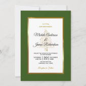 Elegant Forest Green Gold kerstboom Weddenschap Kaart (Voorkant)