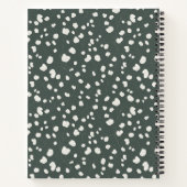 Elegant Forest Green Lunaria Monogram Hardcover Notitieboek (Achterkant)