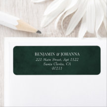 Elegant Forest Green Wedding Retouradres