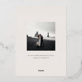 Elegant Forest Monogram Roos Gold Wedding Folie Uitnodiging (Achterkant)