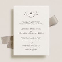 Elegant Forest Monogram Wedding Invites