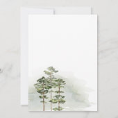 Elegant Forest Pine Tree Bridal Shower-uitnodiging Kaart (Achterkant)