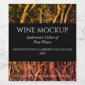 Elegant Forest Roots Custom Wine Labs Wijn Etiket (Enkel label)
