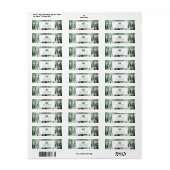 Elegant Forest Tree Christmas Return Address Lab Etiket (Full Sheet)