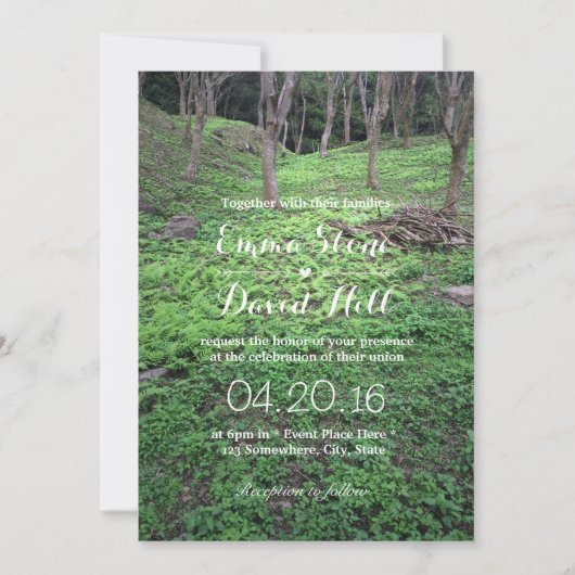 Elegant Forest Wedding Invitations Kaart (Voorkant)